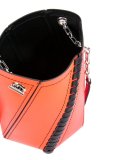 contrast-trim shoulder bag