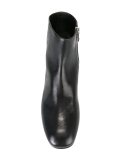 metallic hammered heel boots