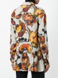 floral print pleated shirt