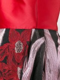 one shoulder floral gown