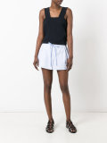 striped drawstring shorts