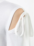 ribbon-tie knitted top