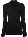 deep V-neck pullover