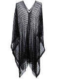 sheer striped tunic