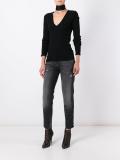 deep v-neck jumper
