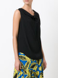 Cowl neck tie top