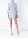 ruffled detail shirt dress