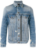 zipped front denim jacket
