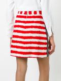 striped A-line skirt