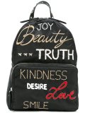 embroidered words backpack