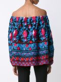 floral embroidery off-shoulder blouse