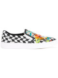 skull embroidered slip-on sneakers