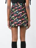 smoking lips print skirt
