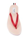 striped tab flip flops