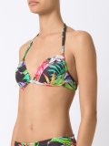 printed triangle bikini top