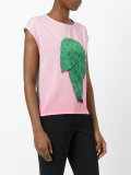 front panel cactus print top