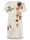 embroidered shift dress