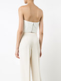 draped strapless top