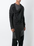 draped asymmetric sweatshirt