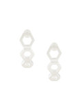 plain triple Honeycomb stud earrings