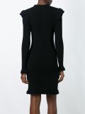 frill trim knit dress