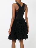 lace panel flared dress