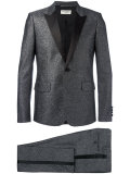 metallic peaked lapel suit
