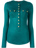 long sleeve slub jersey top