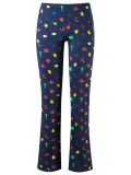print flared trousers