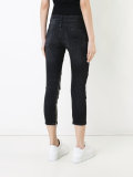 cropped distressed jeans 
