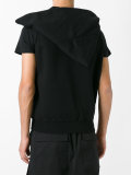 zip up asymmetric hoodie 