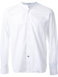 collarless button down shirt