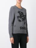 distressed knit jumper