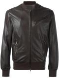 zipped leather jacket 