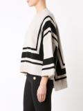 geometric pattern knitted blouse