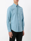 embroidered logo button-down shirt