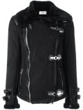 faux shearling biker jacket
