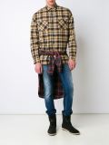 checked chest pockets shirt