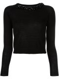 embellished neck jumper