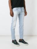 distressed slim fit jeans