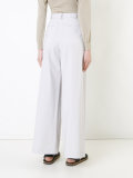 pleated high-waisted trousers