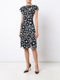 floral cap sleeved dress