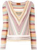 patterned plunge top 
