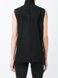 lace neckline bib blouse