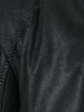 high neck leather jacket