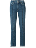 raw hem cropped jeans