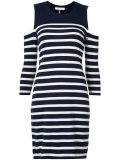 cold shoulder stripe dress