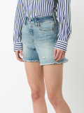 frayed denim shorts