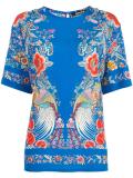 floral embroidery blouse