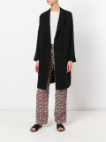drop shoulder button fastening coat
